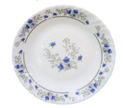 Signature 36 Piece 7.5" Classique Glass Side Plates | Royal Blossom Design | Elegant Dining Set