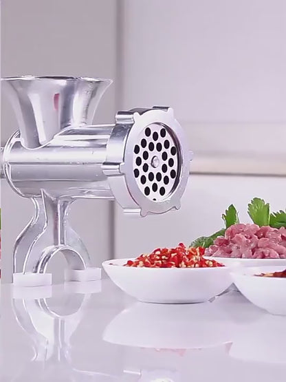 12 Inch Manual Meat Mincer / Grinder | Heavy Duty Stainless Steel | Ideal for Home and Commercial Use