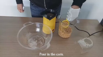 Automatic Mini Popcorn Machine | Electric Hot Air Popcorn Maker for Home Use | Plastic Snack Maker