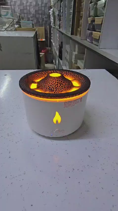 360ml Volcano 3D Flame Ultrasonic Aroma Diffuser | Fragrant Air Humidifier