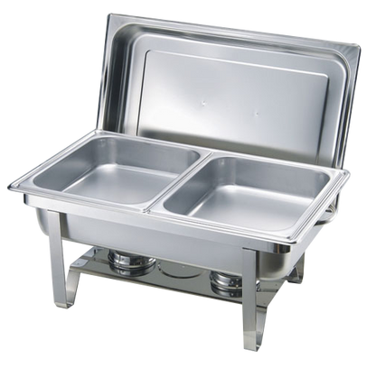 9 Ltr Double Chafing Dishes SG 433/2 | Stainless Steel Buffet Warmer with Dual Pans for Catering and Parties