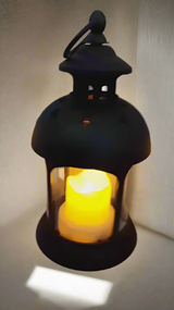 Portable Home Decor LED Lantern | Battery Powered Ambient Light | Black & White Options