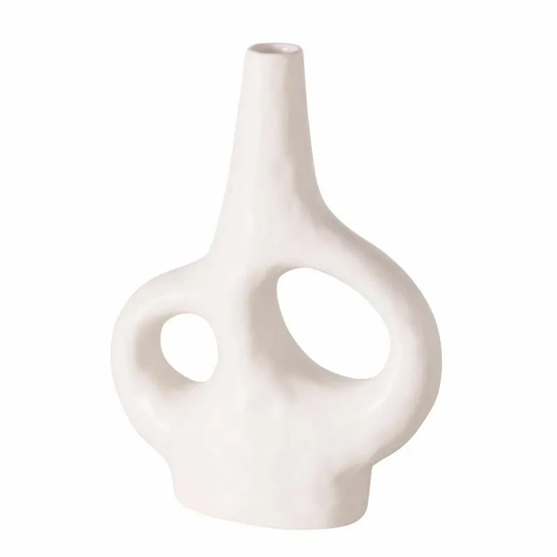 Vase Doughnut Long  Modern Decorative Vase (Available in White and Black)